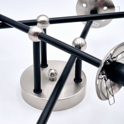 Brilagi - Plafonski luster MALIVA 6xE14/15W/230V mat hrom/zadimljeno staklo