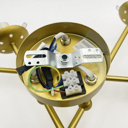 Brilagi - Plafonski luster MALIVA 6xE14/15W/230V zlatna/bela