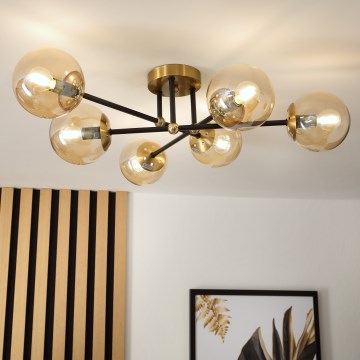 Brilagi - Plafonski luster MALIVA 6xE14/15W/230V zlatna