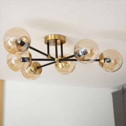 Brilagi - Plafonski luster MALIVA 6xE14/15W/230V zlatna