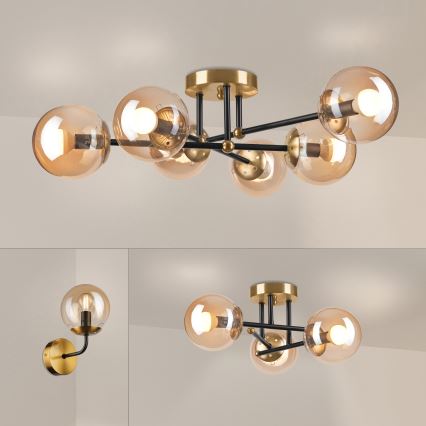 Brilagi - Plafonski luster MALIVA 6xE14/15W/230V zlatna