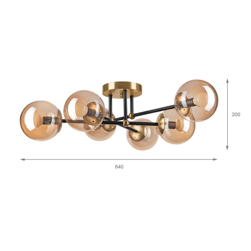 Brilagi - Plafonski luster MALIVA 6xE14/15W/230V zlatna