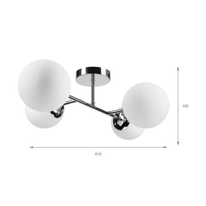 Brilagi - Plafonski luster MALONY 4xE14/20W/230V sjajni hrom