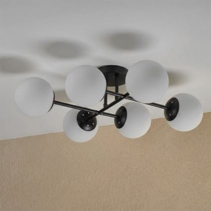 Brilagi - Plafonski luster MALONY 6xE14/20W/230V crni