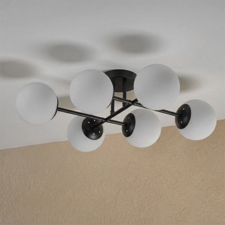 Brilagi - Plafonski luster MALONY 6xE14/20W/230V crni