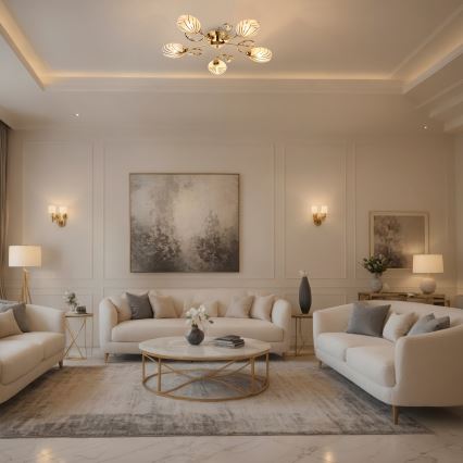 Brilagi - Plafonski luster MEGAPOLIS 5xE14/60W/230V zlatni