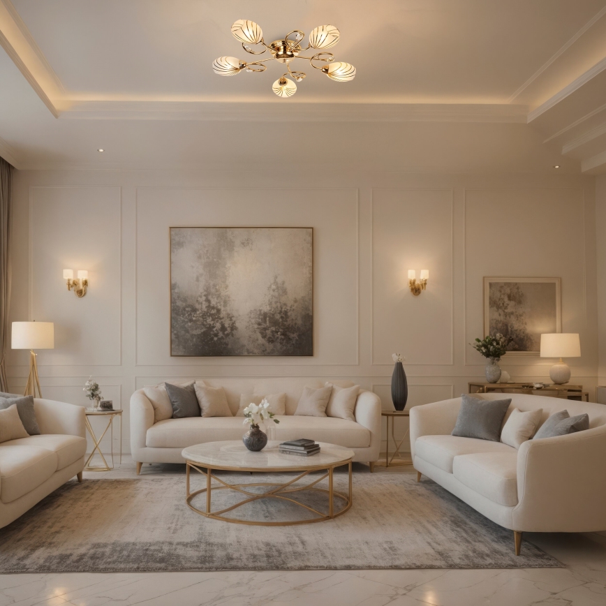 Brilagi - Plafonski luster MEGAPOLIS 5xE14/60W/230V zlatni