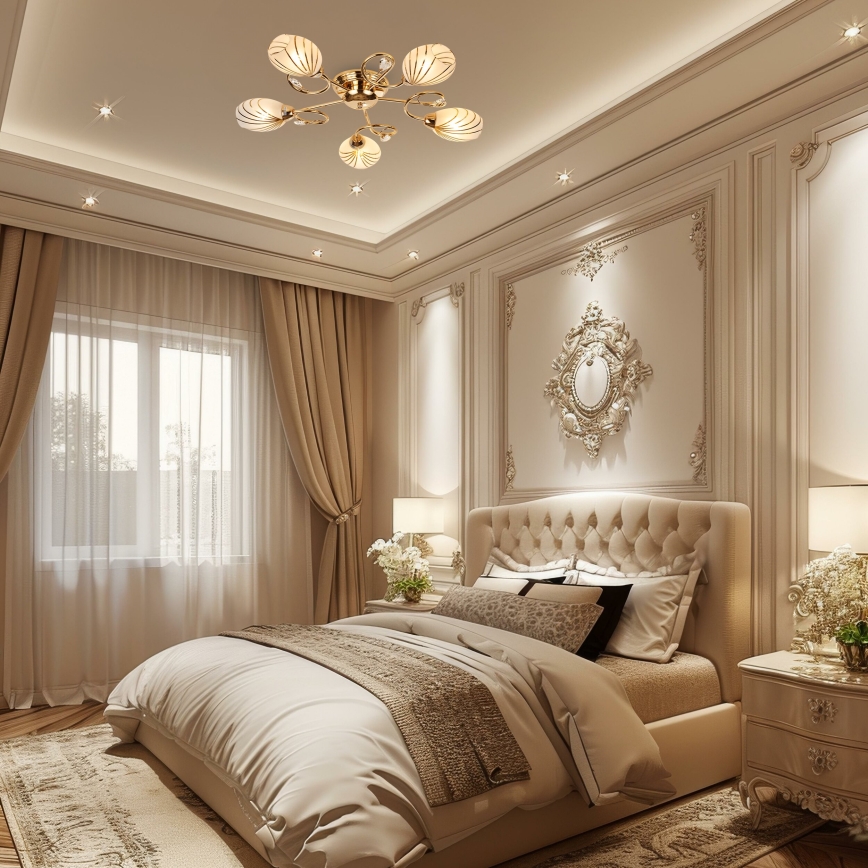 Brilagi - Plafonski luster MEGAPOLIS 5xE14/60W/230V zlatni