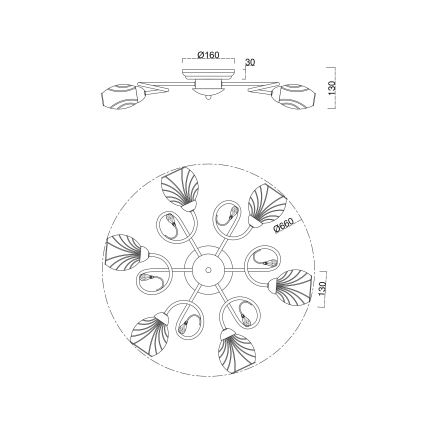 Brilagi - Plafonski luster MEGAPOLIS 6xE14/60W/230V sjajni hrom