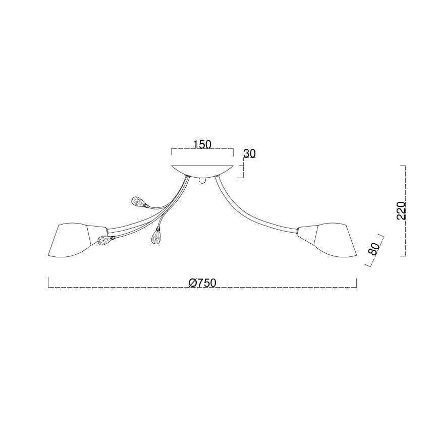 Brilagi - Plafonski luster MEGAPOLIS 8xE14/60W/230V bronzan