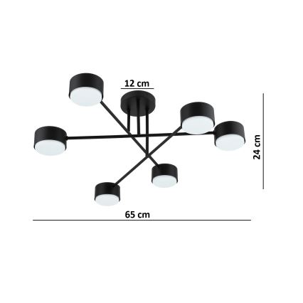 Brilagi - Plafonski luster MONO 6xGX53/12W/230V crna