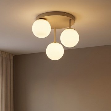 Brilagi - Plafonski luster (nadgradni) MILO ECRU 3xE27/60W/230V bež/zlatna