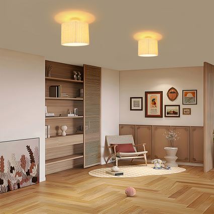 Brilagi - Plafonski luster NORDIC WAVE 1xE27/15W/230V prečnik 32 cm lan/bela