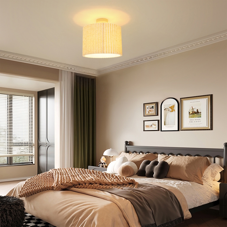 Brilagi - Plafonski luster NORDIC WAVE 1xE27/15W/230V prečnik 32 cm lan/bela