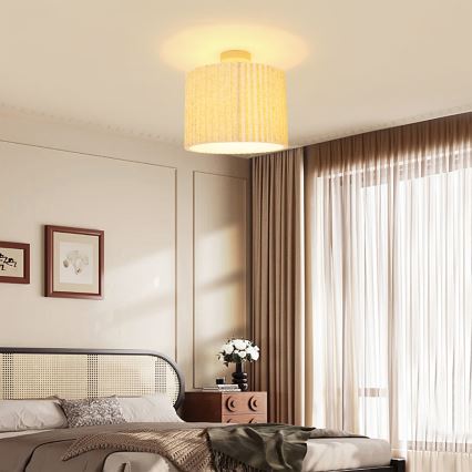 Brilagi - Plafonski luster NORDIC WAVE 1xE27/15W/230V prečnik 32 cm lan/bela