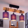 BRILAGI - Plafonski luster NUBILA 3xE27/60W/230V borovina/ljubičasta