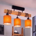 BRILAGI - Plafonski luster NUBILA 3xE27/60W/230V borovina/narandžasta