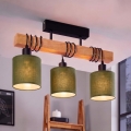BRILAGI - Plafonski luster NUBILA 3xE27/60W/230V borovina/zelena