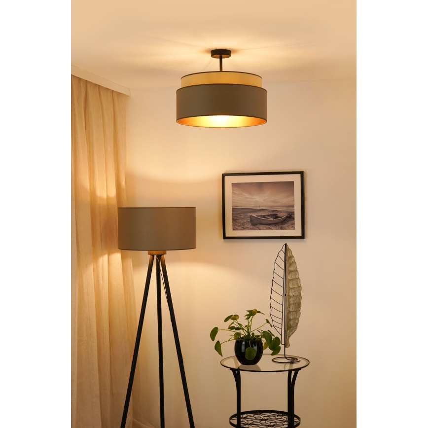 BRILAGI - Plafonski luster OREGON VEGE 1xE27/15W/230V prečnik 45 cm siva