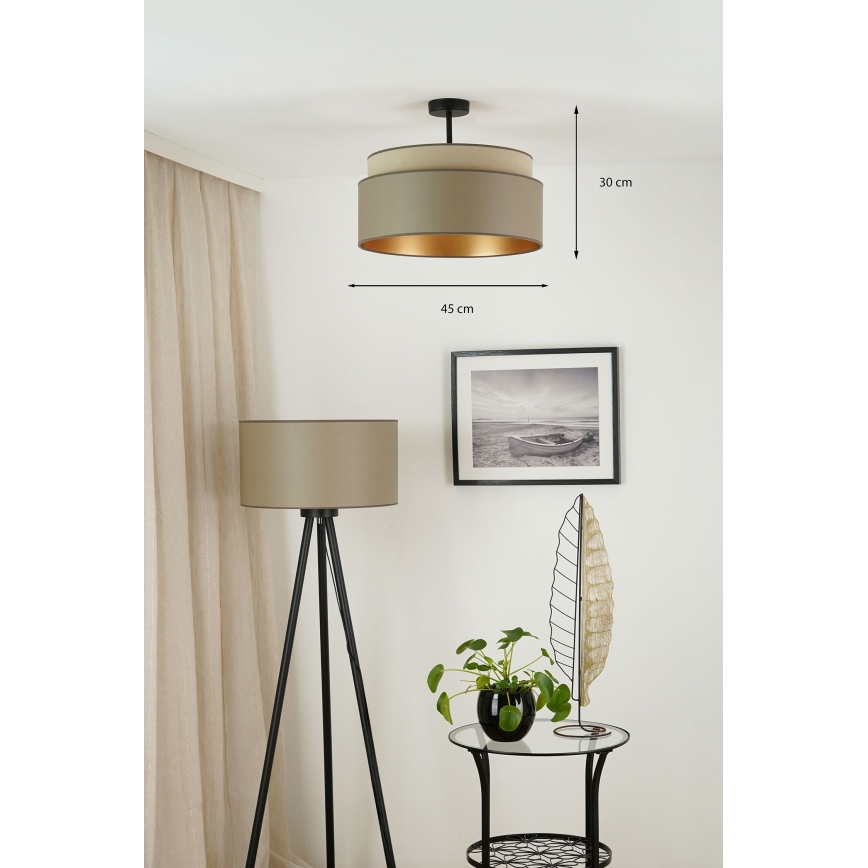 BRILAGI - Plafonski luster OREGON VEGE 1xE27/15W/230V prečnik 45 cm siva
