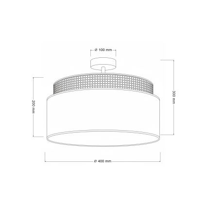 BRILAGI - Plafonski luster PADOVA 1xE27/60W/230V, prečnik 40 cm, bež