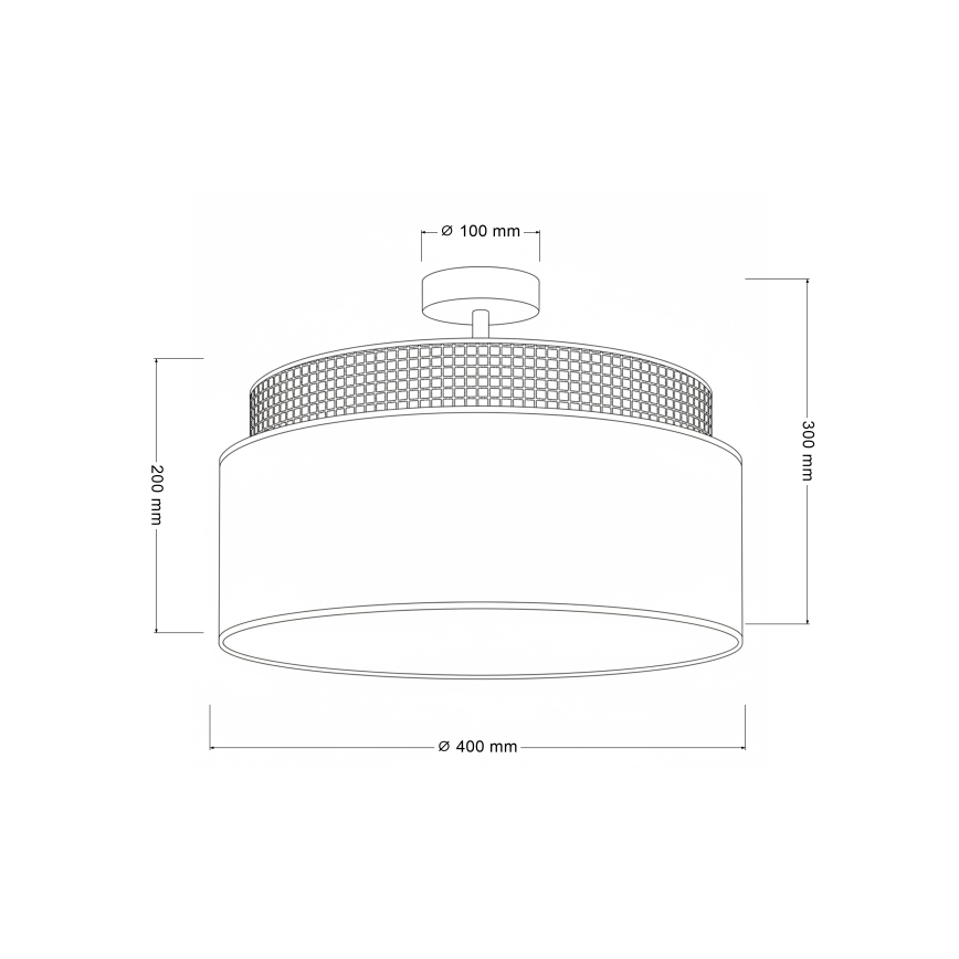 BRILAGI - Plafonski luster PADOVA 1xE27/60W/230V, prečnik 40 cm, bež