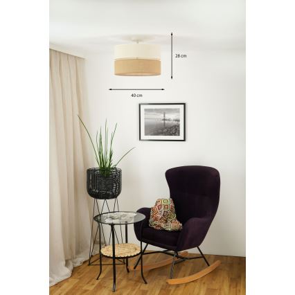 Brilagi - Plafonski luster ROYAL YUTE 1xE27/15W/230V prečnik 40 cm bež/krem