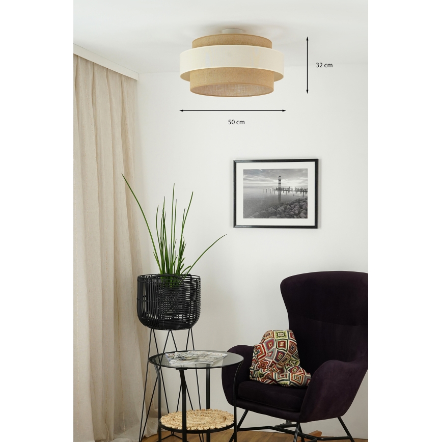 Brilagi - Plafonski luster SPACE LIGHT 1xE27/15W/230V prečnik 50 cm bež/krem