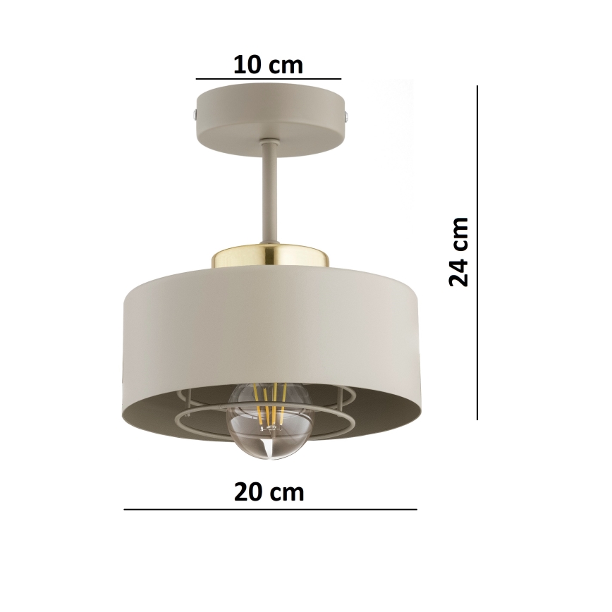 Brilagi - Plafonski luster SPRING 1xE27/60W/230V bež/zlatni