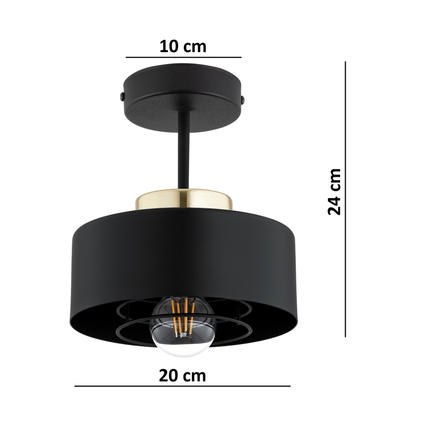 BRILAGI - Plafonski luster SPRING 1xE27/60W/230V prečnik 20 cm crna/zlatna