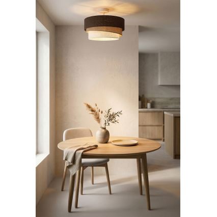 Brilagi - Plafonski luster TRIO 1xE27/60W/230V prečnik 40 cm braon/bež/bela