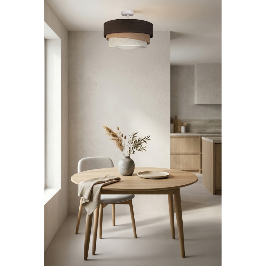 Brilagi - Plafonski luster TRIO 1xE27/60W/230V prečnik 40 cm braon/bež/bela
