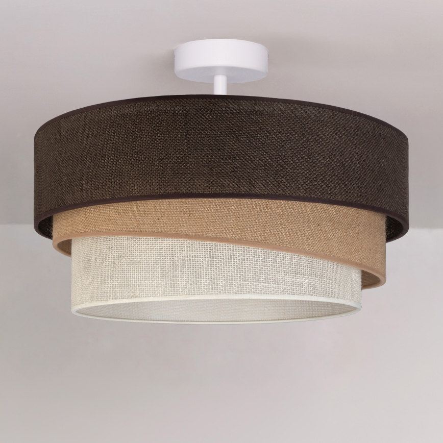 Brilagi - Plafonski luster TRIO 1xE27/60W/230V prečnik 40 cm braon/bež/bela