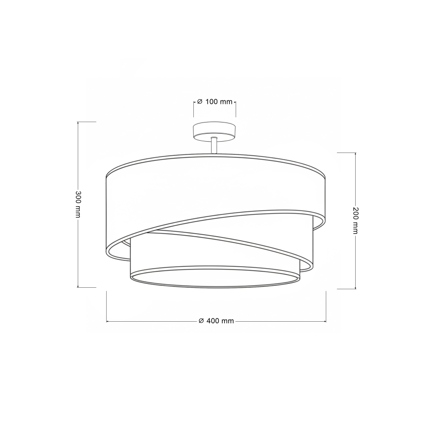 Brilagi - Plafonski luster TRIO 1xE27/60W/230V prečnik 40 cm braon/bež/bela