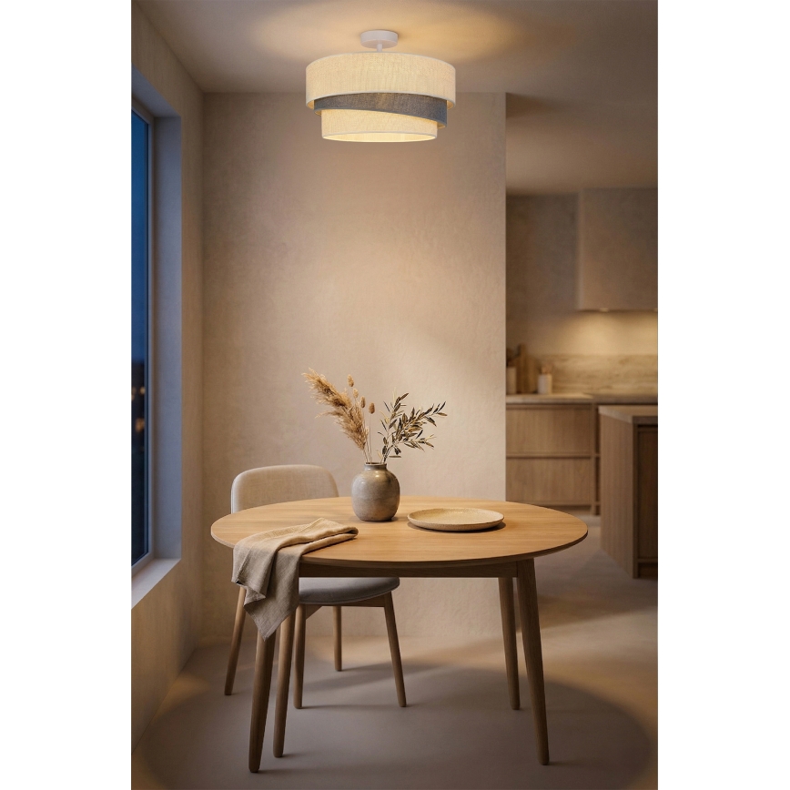 Brilagi - Plafonski luster TRIO 1xE27/60W/230V prečnik 40 cm krem/siva