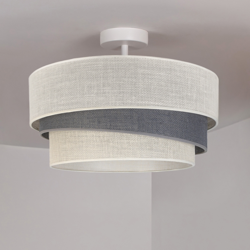 Brilagi - Plafonski luster TRIO 1xE27/60W/230V prečnik 40 cm krem/siva