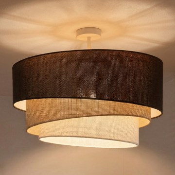 Brilagi - Plafonski luster TRIO 3xE27/60W/230V Ø 60 cm braon/bež/bela