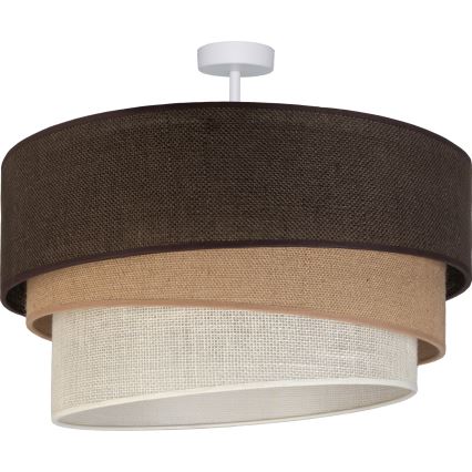 Brilagi - Plafonski luster TRIO 3xE27/60W/230V Ø 60 cm braon/bež/bela
