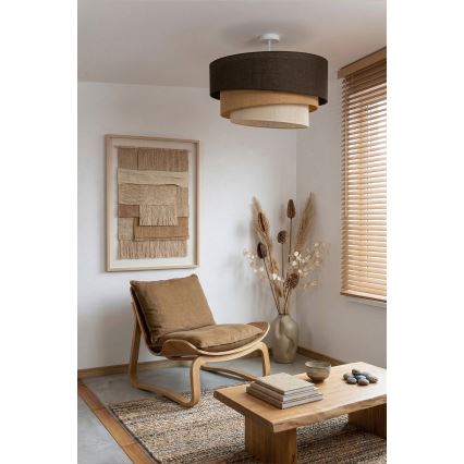 Brilagi - Plafonski luster TRIO 3xE27/60W/230V Ø 60 cm braon/bež/bela
