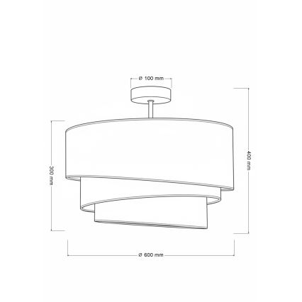 Brilagi - Plafonski luster TRIO 3xE27/60W/230V Ø 60 cm braon/bež/bela