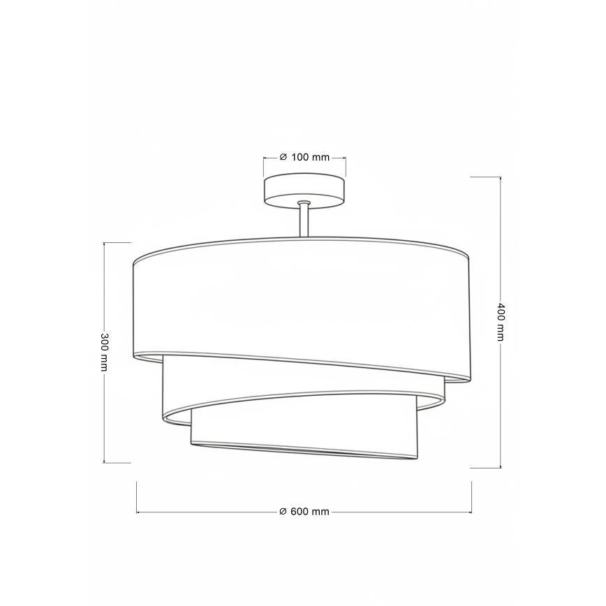 Brilagi - Plafonski luster TRIO 3xE27/60W/230V Ø 60 cm braon/bež/bela