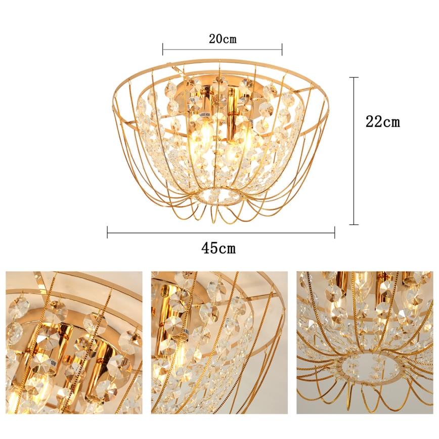 Brilagi - Plafonski luster VASTERAS 4xE14/40W/230V prečnik 45 cm