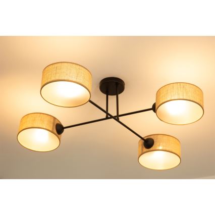 BRILAGI - Plafonski luster VIRGO 4xE14/40W/230V bež/crna