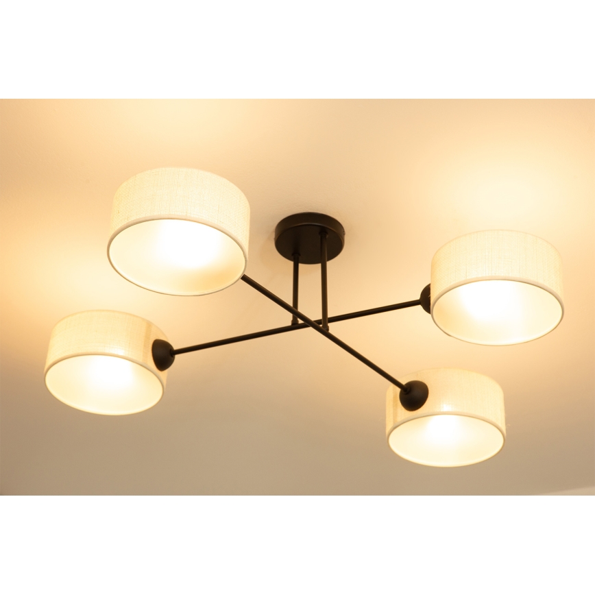 Brilagi - Plafonski luster VIRGO 4xE14/40W/230V krem/crna