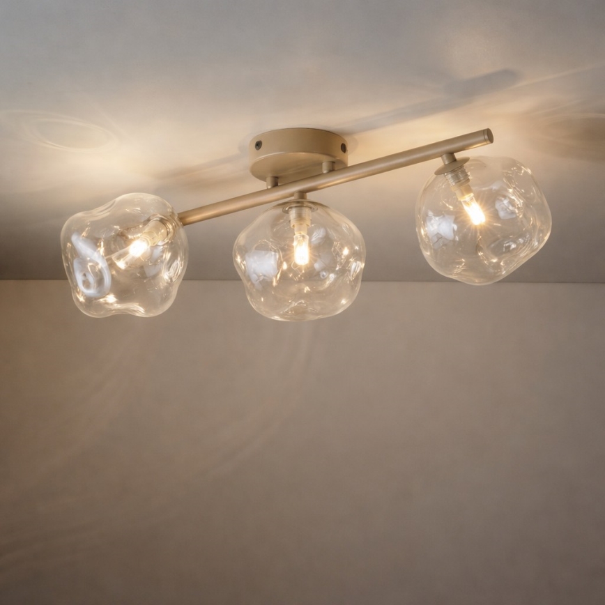 Brilagi - Plafonski luster VULCANO 3xG9/8W/230V bež/zadimljena bež