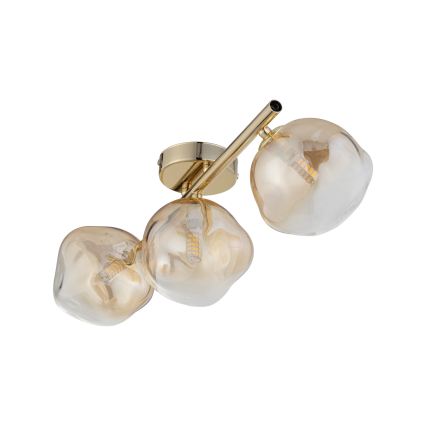 Brilagi - Plafonski luster VULCANO 3xG9/8W/230V zlatna/zadimljeno bež