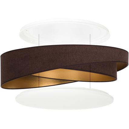 BRILAGI - LED Plafonsko svetlo VELVET TWIST LED/24W/230V 4000K prečnik 55 cm braon/zlatna