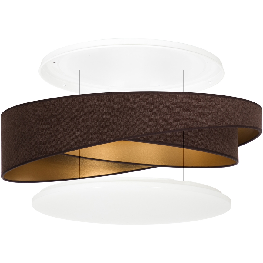 BRILAGI - LED Plafonsko svetlo VELVET TWIST LED/24W/230V 4000K prečnik 55 cm braon/zlatna