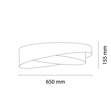 BRILAGI - LED Plafonsko svetlo VELVET TWIST LED/24W/230V 4000K prečnik 55 cm braon/zlatna