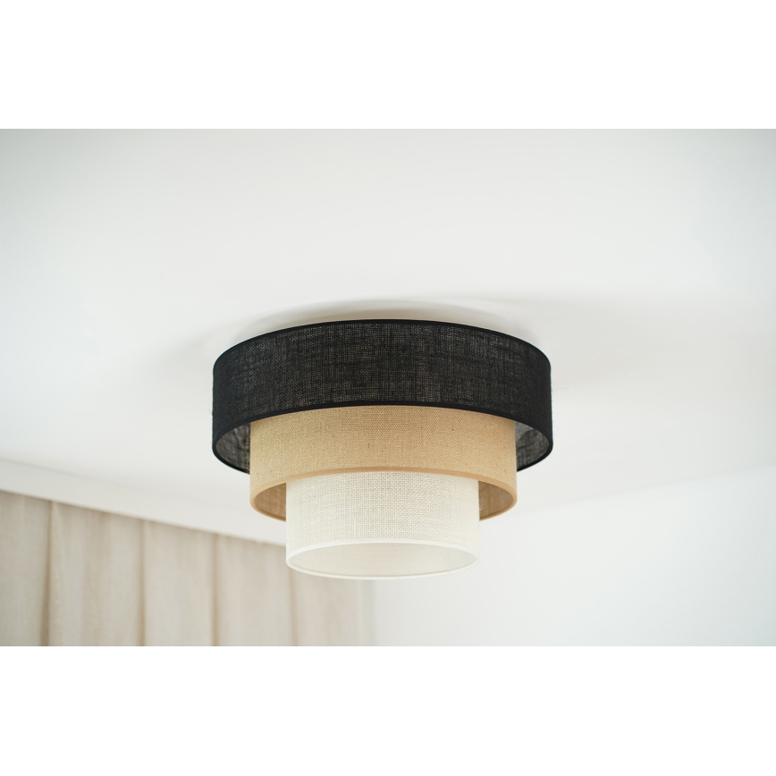 Brilagi - Plafonsko svetlo ASPEN LUNETA 1xE27/15W/230V, prečnik 45 cm, crna/bež/krem